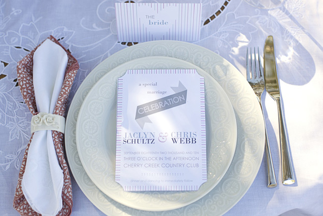  invitations and table signs We love how she used sheet music 