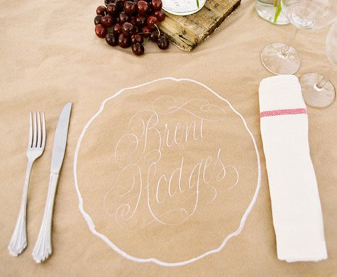 Craft Paper So wedding receptions are buffet style so setting a table is 