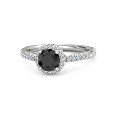 round-black-diamond-platinum-ring-with-diamond round-black-diamond-platinum-ring-with-diamond