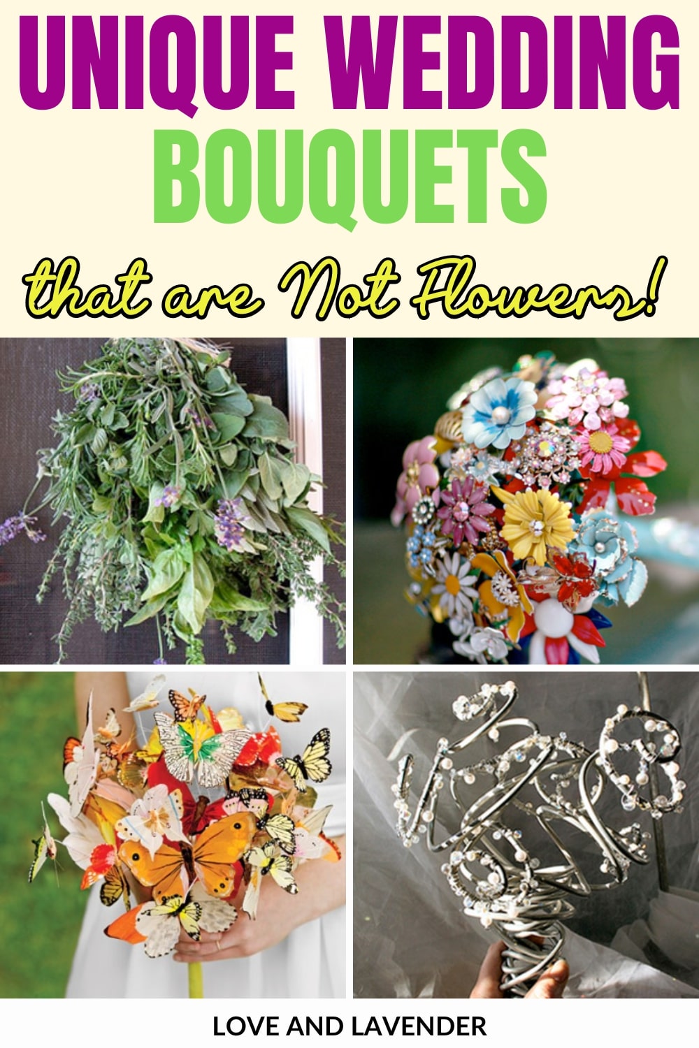 15 Non Floral Bouquets: Feathers, Wheat, Sola Flowers, and more
