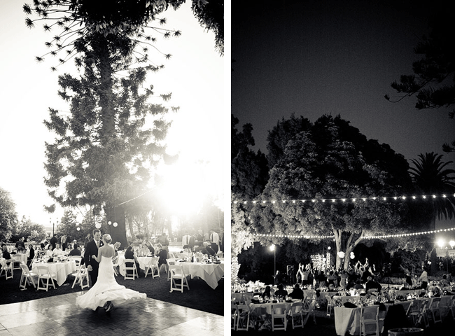 black and white photo of outdoor dance floor