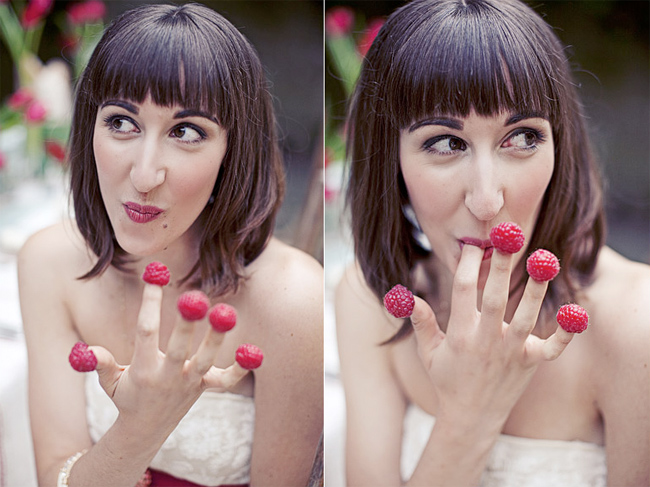 eating raspberries off her fingers amelie style 