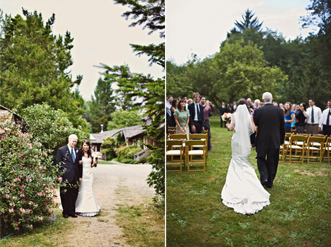 aileen and dad walking down the aisle