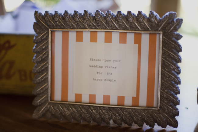 framed photo that says, "Please type your wedding wishes for the happy couple"