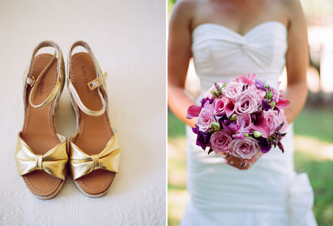 Kate Spade gold wedding shoes
