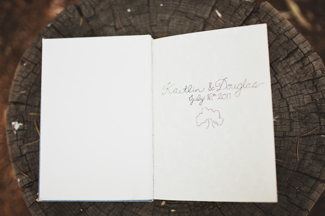 guestbook on old tree stump