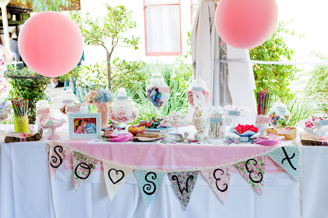 Vintage Inspired Wedding - candy table