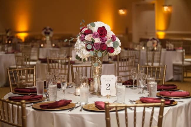 floral table wedding centerpiece