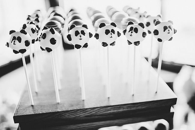 Panda candy on sticks