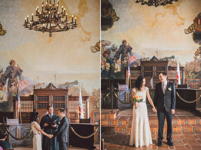 wedding ceremony at old courthouse