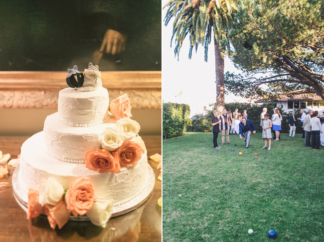 Homemade mice for cake toppers; playing games on the lawn