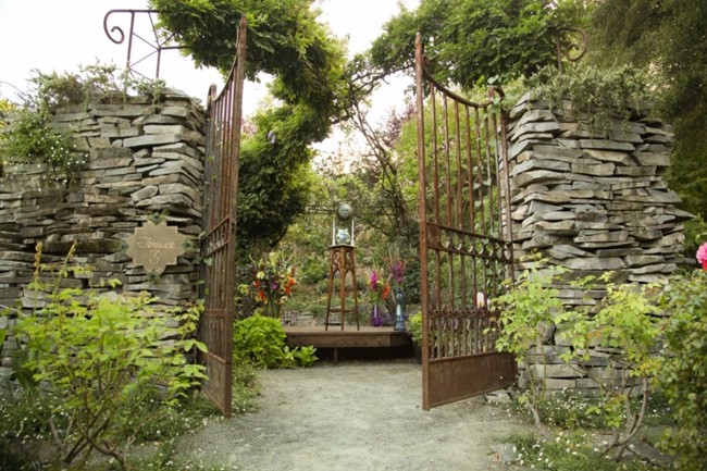 gates to enter into the garden alter area