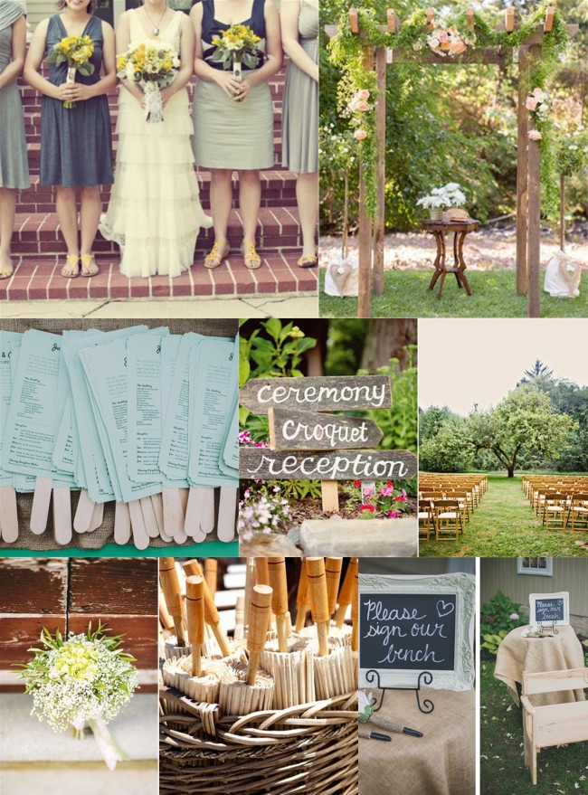Backyard wedding on a budget photo collage
