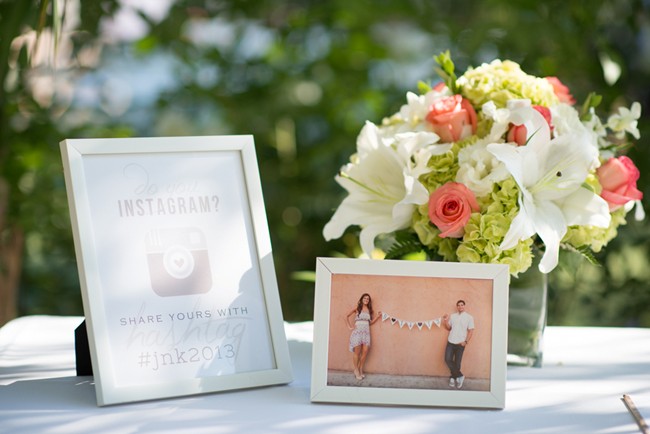 instagram sign for bride and groom photos from guests
