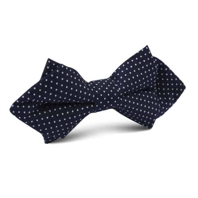 Grey Navy Polka Dot Bow Tie Mens Grey Bow Ties for Men Husband Gift Groomsmen Bowtie Mens Gift for Dad Gift for Him Gift Him