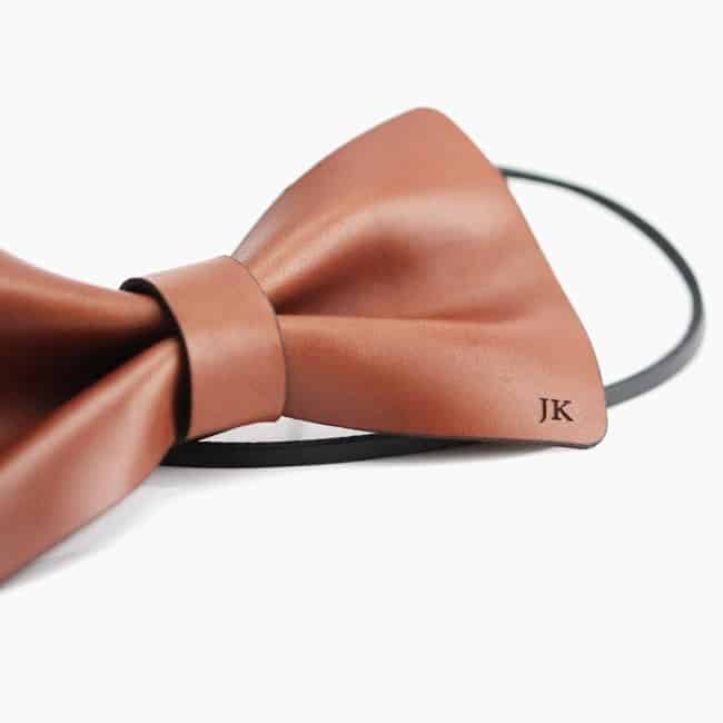 leather bow tie