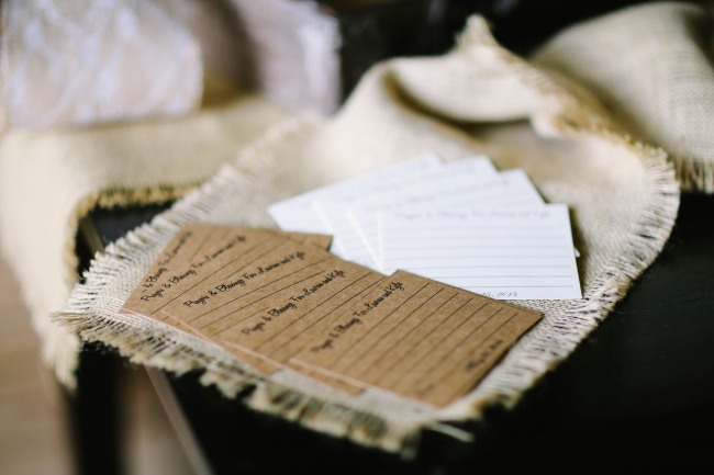 7 Notes for the guests to leave for the bride and groom at Lindsey Plantation in Greer SC wedding