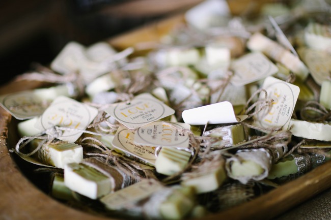 8 Lime soap wedding favors at Lindsey Plantation in Greer SC wedding