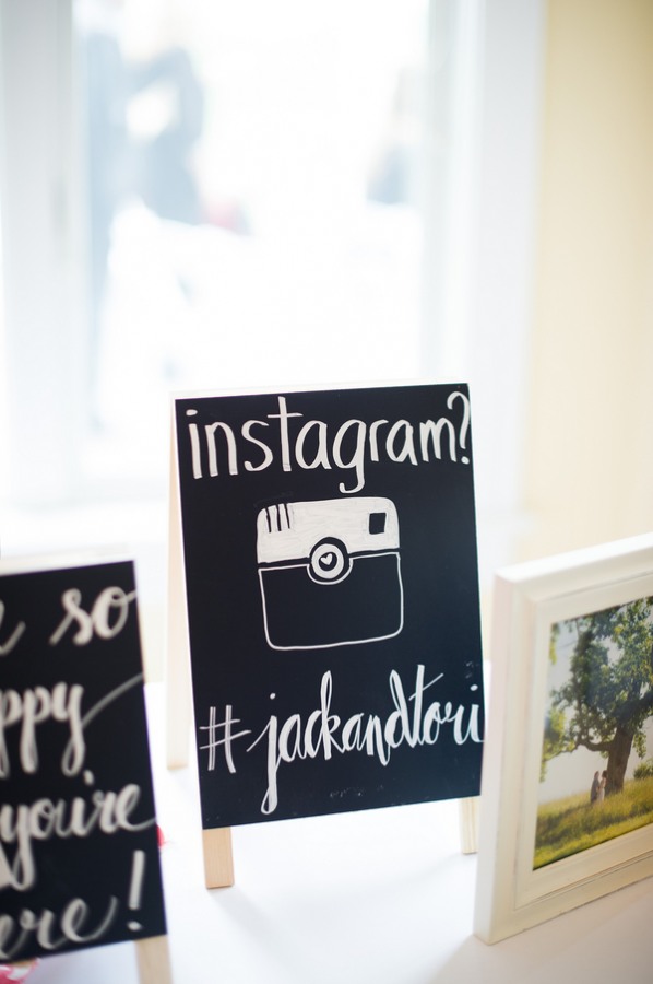 Instagram sign for wedding