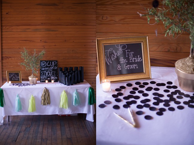 16 Wedding guest personalized wedding favor cups and wishing tree