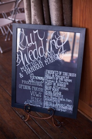 8 Chalk board welcome wedding sign