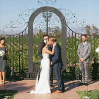 Vineyard wedding at Villa de Amore
