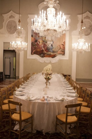 intimate wedding reception at the four season hotel in florence