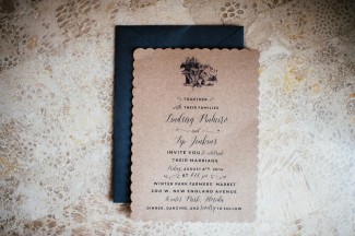 Wedding invitation by The Wooldberry Press