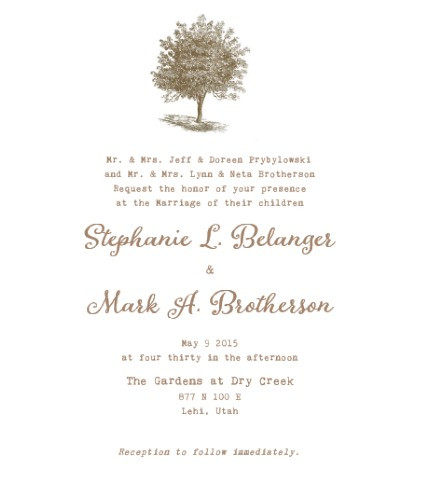 Tree of Life Wedding Invitation
