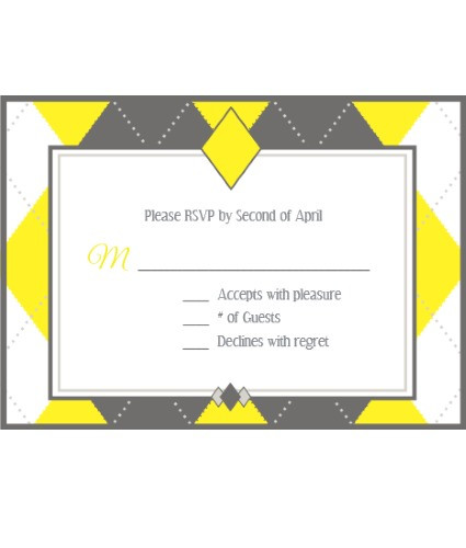 argyle wedding rsvp sample