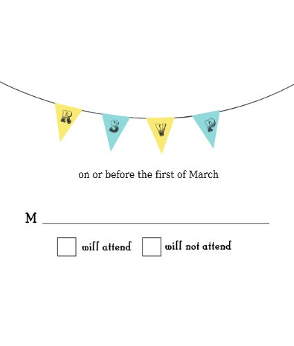 bunting banner sample rsvp