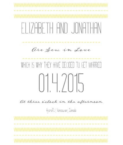 sewinlove yellow invite sample