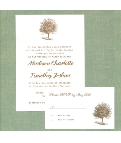 Participation Invitation Wedding Wedding Carving Tree of Life stampinc * 