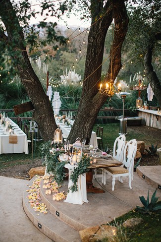 Wedding At The Retro Ranch In Temecula With Eucalyptus Bride And Grooms Table For Wedding Reception At The Retro Ranch In Temecula