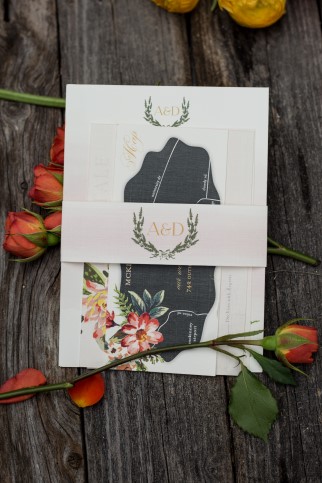 Boho wedding invitations by CW Designs