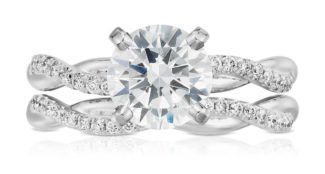 Petite Twist Diamond Eternity Ring in 14k White Gold blue nile