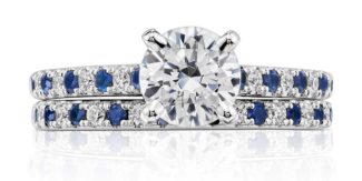 Riviera Pavé Sapphire and Diamond Ring Blue Nile