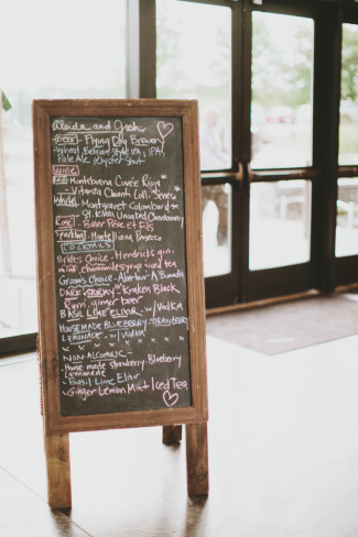 Chalkboard wedding sign