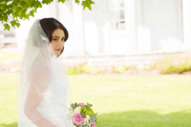 model bride in veil