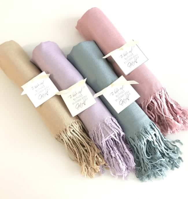 Pashmina scarf for bridesmaids gift from bride