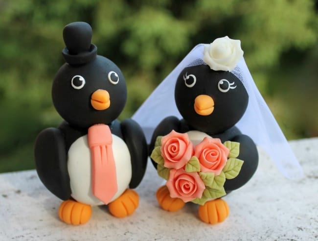 Penguin Wedding cake topper