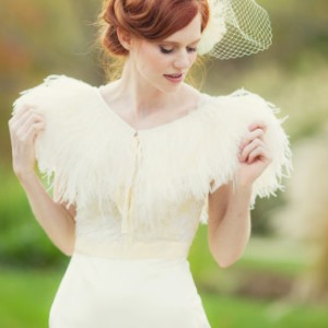 brides dress stylishly warm