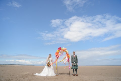 Inspired Beach Festival Wedding In Scotland