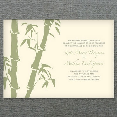 bamboo wedding invitation