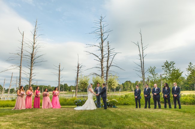 Unique Pink Backyard Wedding