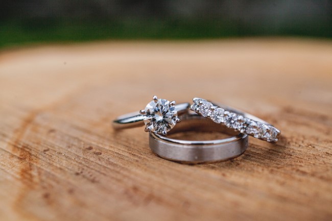 Round diamond solitaire engagement ring 
