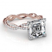 TWISTED ETERNITY PAVE DIAMOND ENGAGEMENT RING