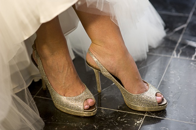 Bride wearing Jimmy Choo's 'Nova' Pump Bride wearing Jimmy Choo's 'Nova' Pump
