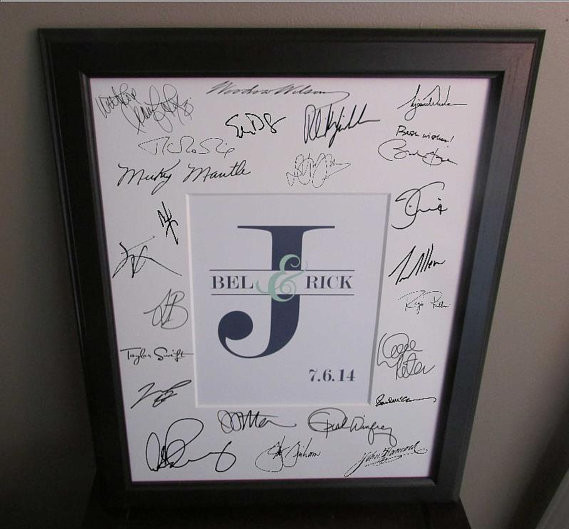 20 Wedding Guest Book Alternatives 10 Is Our New Favorite Custom Wedding Guest Book Print With Frame By An Artsy Affair