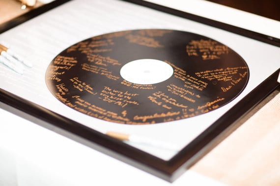 20 Wedding Guest Book Alternatives 10 Is Our New Favorite Your Lyrics Record Wedding Song Guest Book Alternative